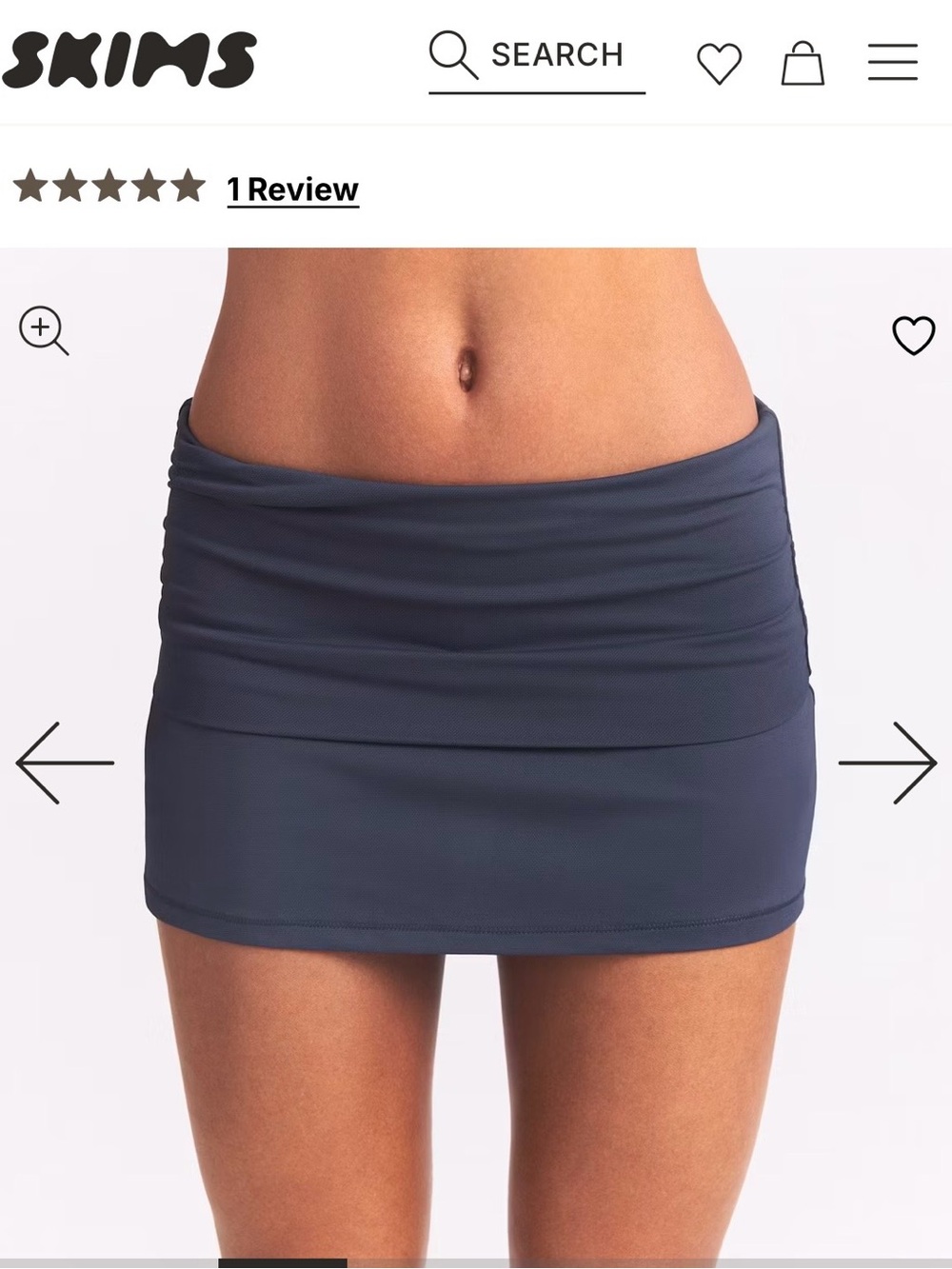 SKIMS Deep Royal Foldover Skort NWT